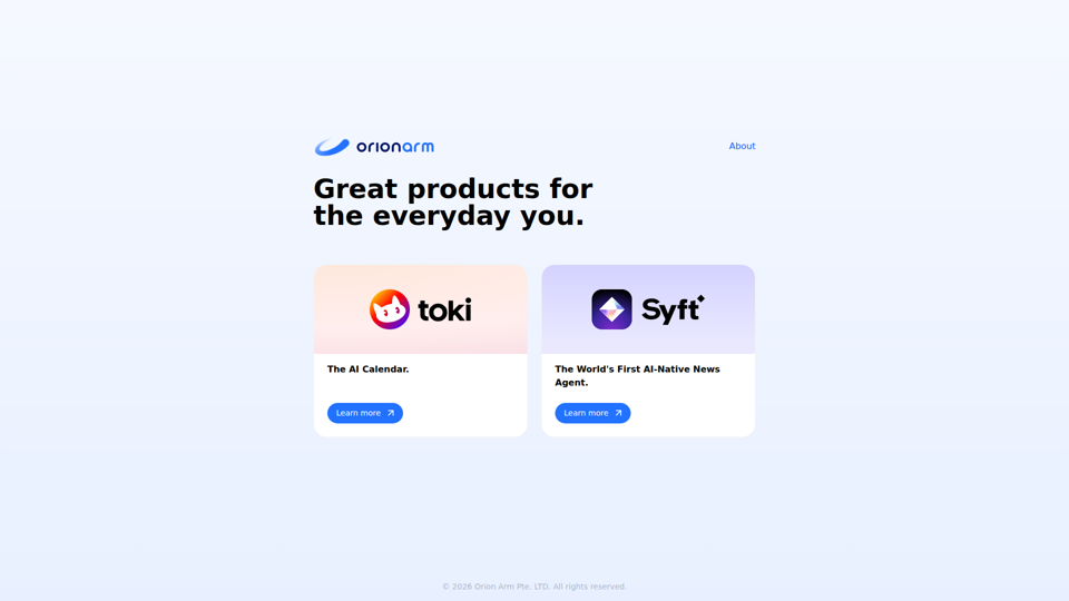 Orion Arm - Great products for the everyday you.