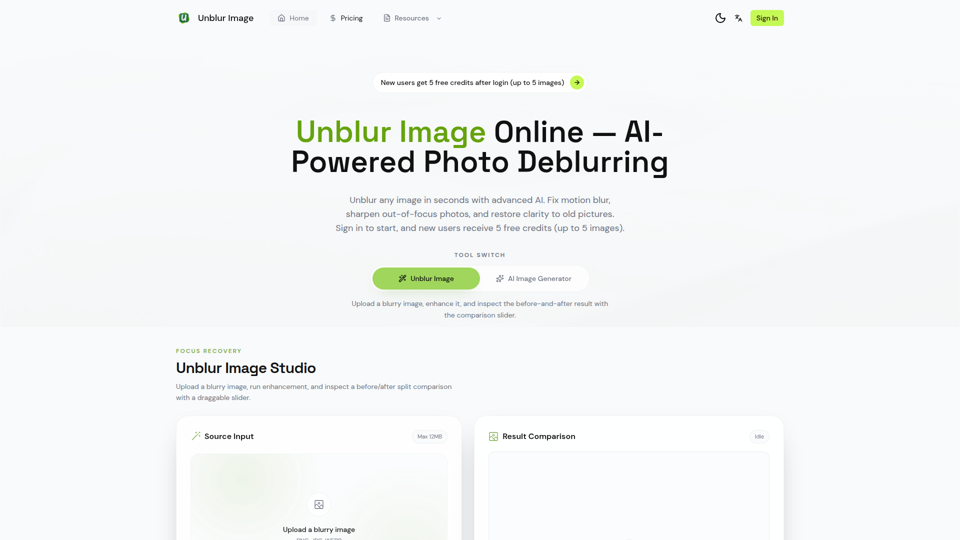Desenfocar imagen — Haz que las fotos borrosas sean nítidas con IA