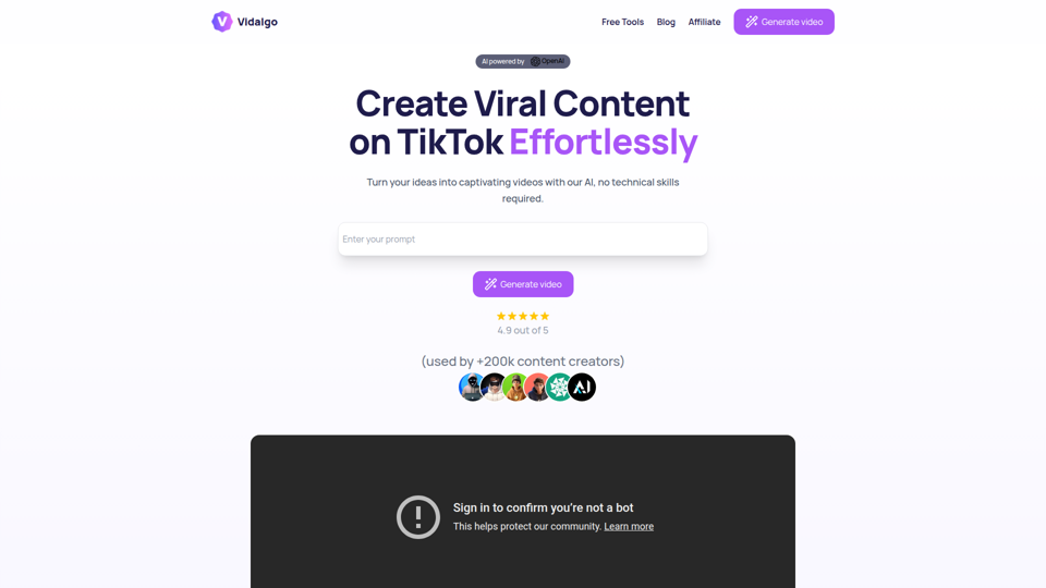 Vidalgo – Vertikale Videoerstellung mit einem Klick