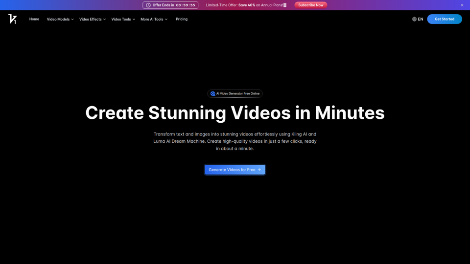 Vidful.ai：Kling AIとLuma Dream Machineを搭載した無料オンラインAI動画ジェネレーター