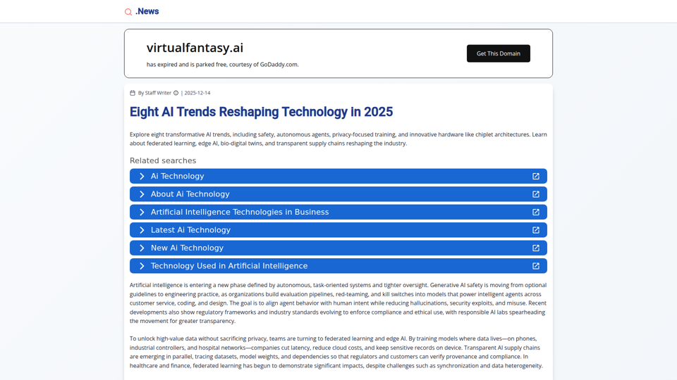 Acht KI-Trends, die die Technologie im Jahr 2025 neu gestalten | .News