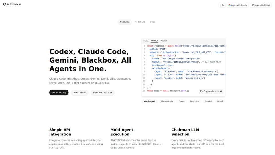 Agente de IA BLACKBOX