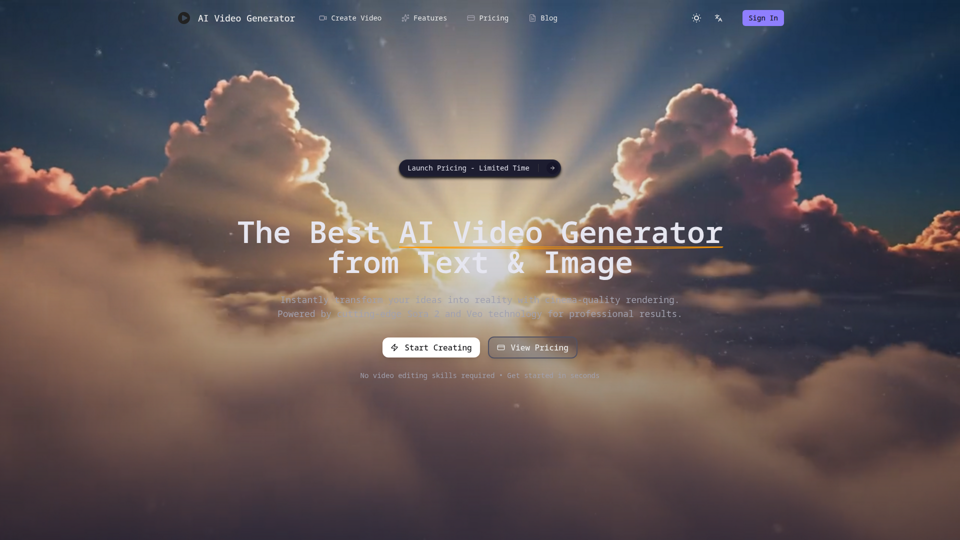 最高のAI動画生成ツール 2026 – テキストと画像から動画へ