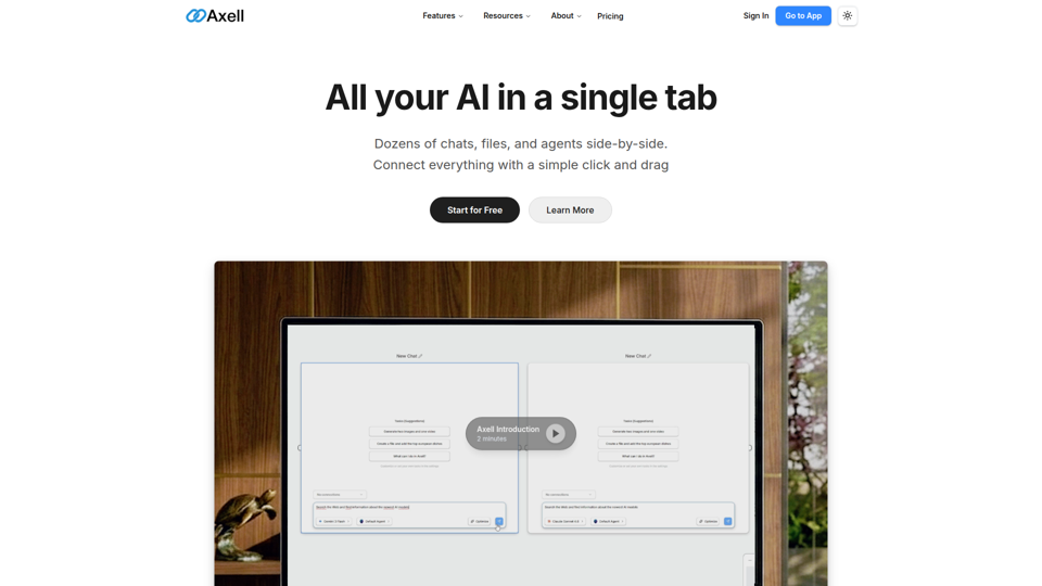 Axell - El espacio de trabajo unificado de IA