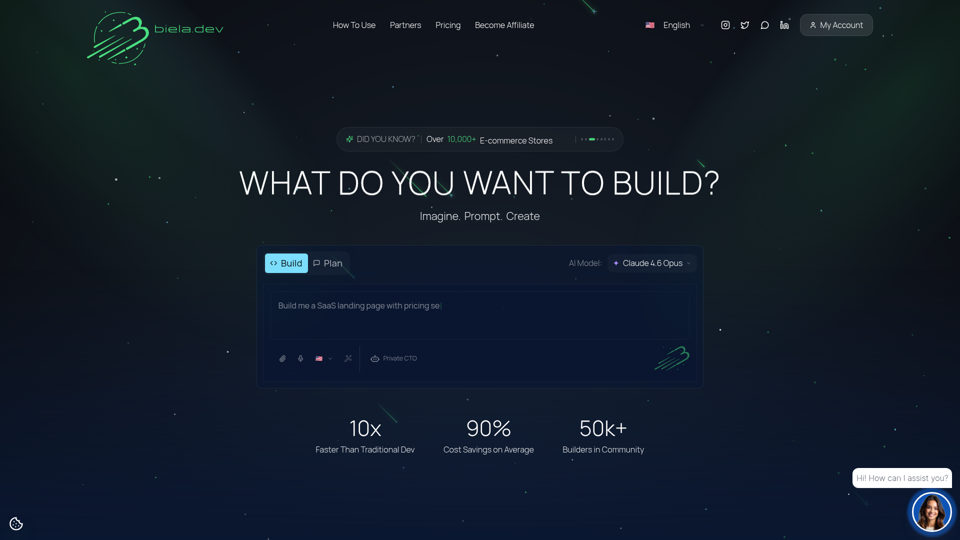 biela.dev | KI-gestützter Web- & App-Builder – Mit Prompts erstellen