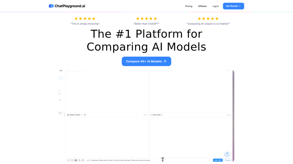ChatPlayground – Die Nr. 1 Plattform zum Vergleichen von KI-Modellen