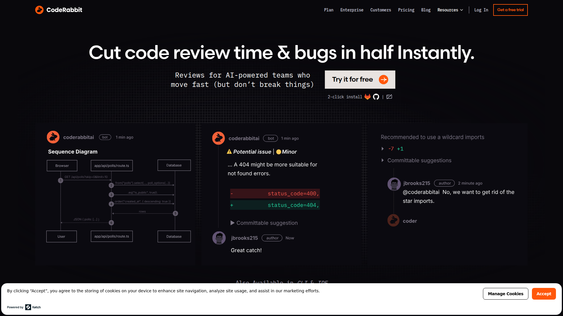 AI Code Reviews | CodeRabbit | Try for Free