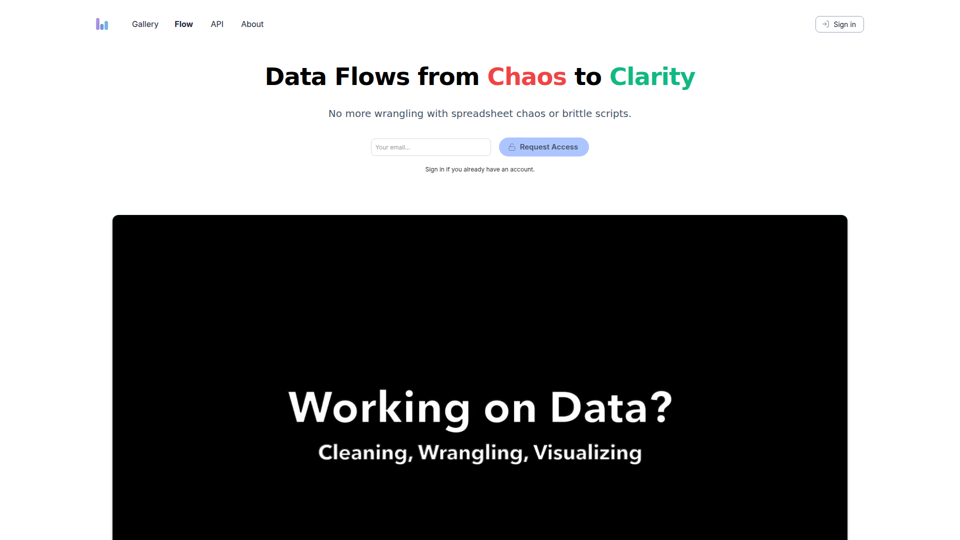 Columns: build data workflow