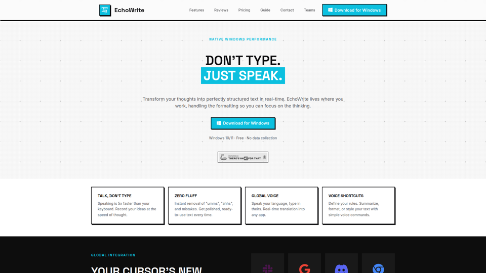 EchoWrite — Windows向けAI音声ディクテーション