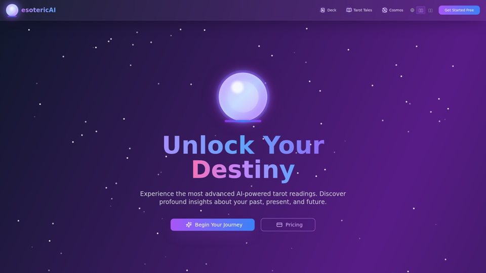 esotericAI - AI-Powered Tarot Readings