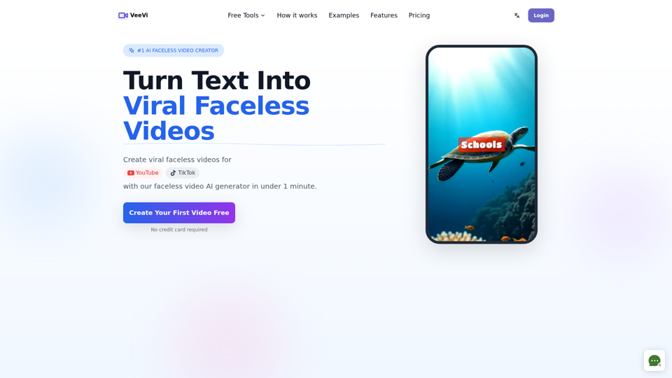 YouTube Shorts Faceless AI Creator & TikTok | VeeVi