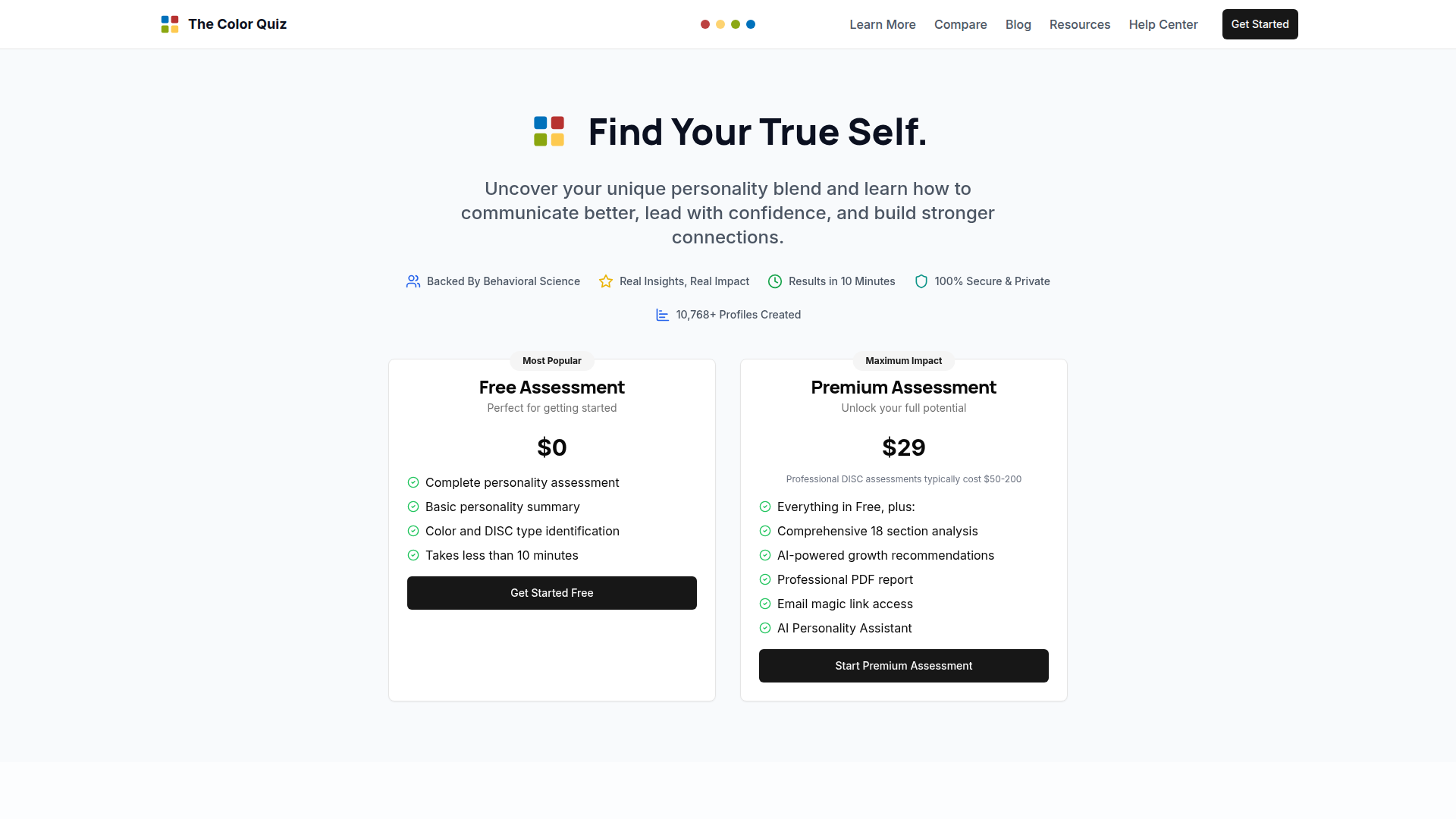 Évaluation de la personnalité DISC en quatre couleurs