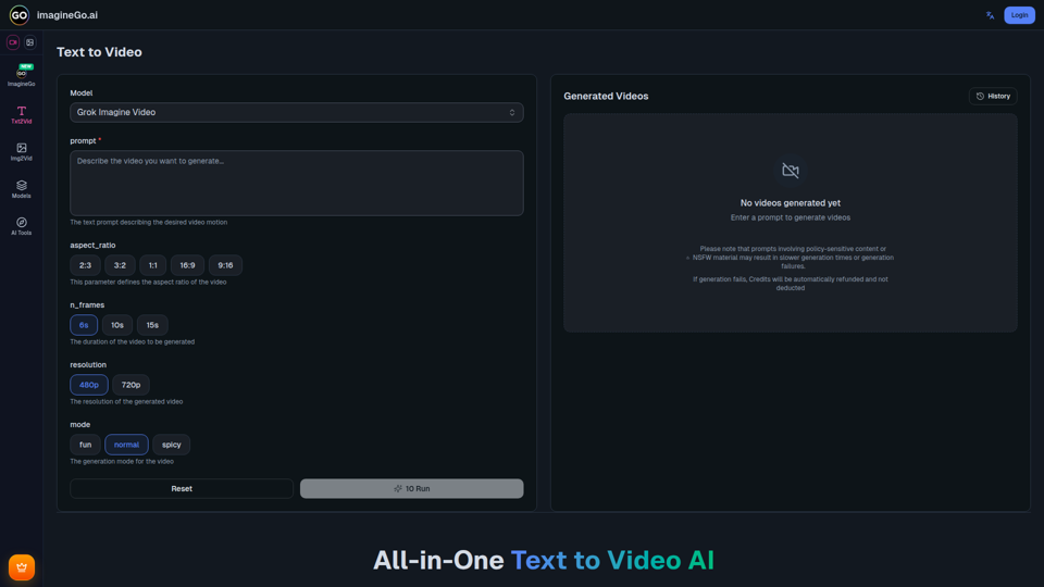 Text to Video AI Generator | All Models in One Platform - ImagineGo