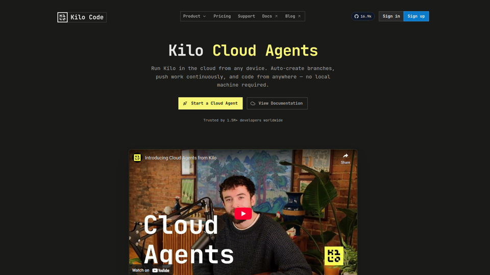 Kilo - Kilo Cloud Agents - AI Coding in the Cloud