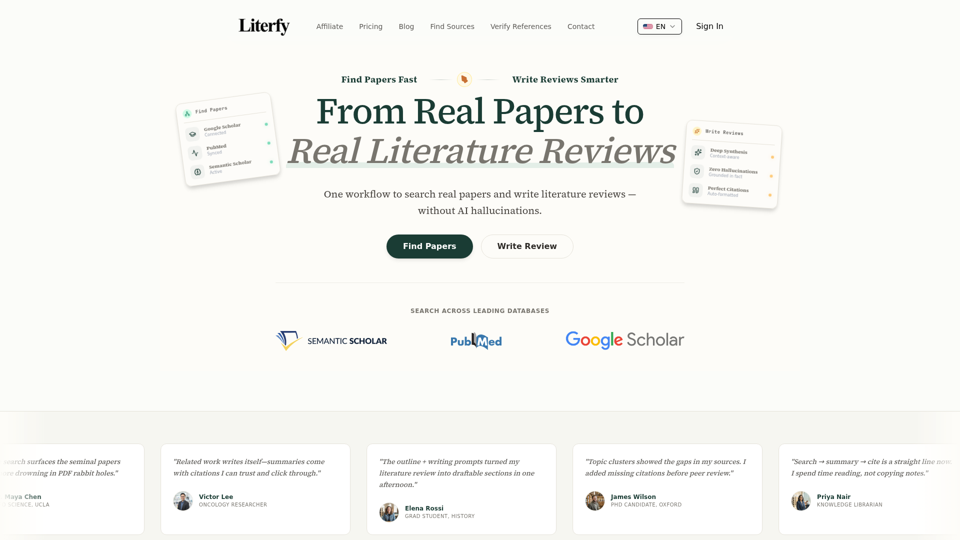 Literfy.ai | AI Literature Review Generator