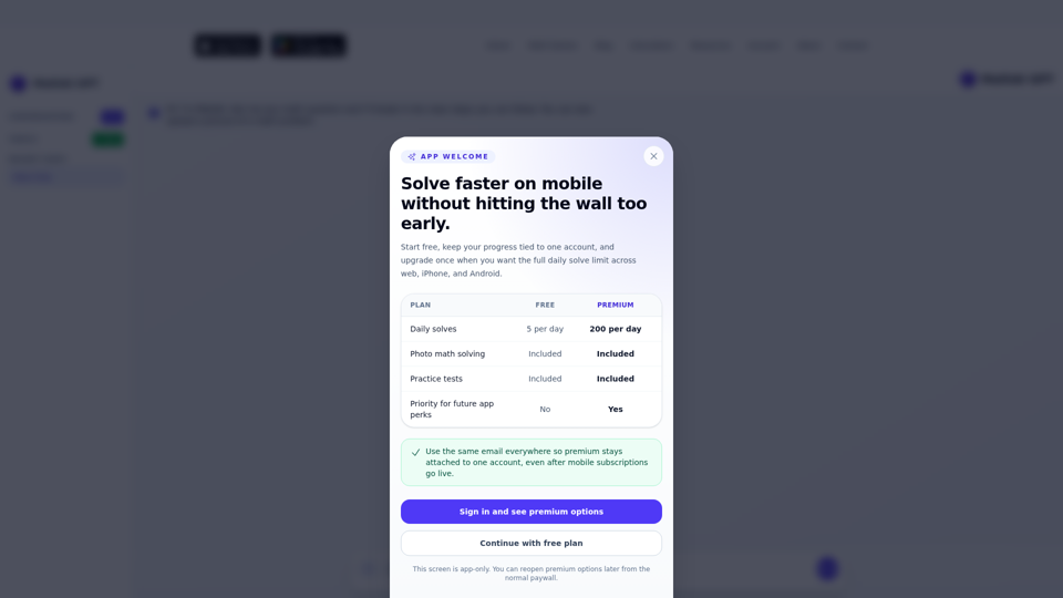 MathAI GPT – KI-Mathematiklöser mit Schritten