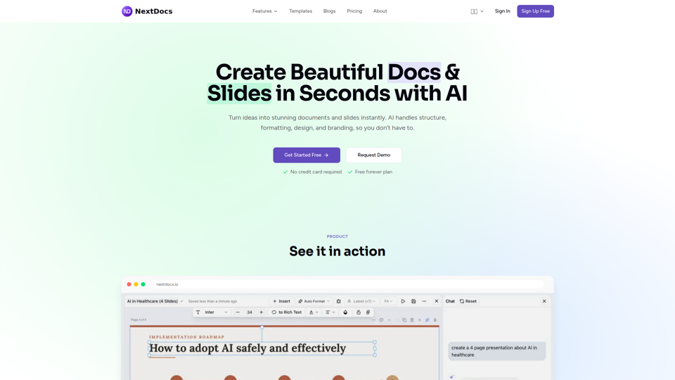 Create Beautiful Docs & Slides in Seconds with AI