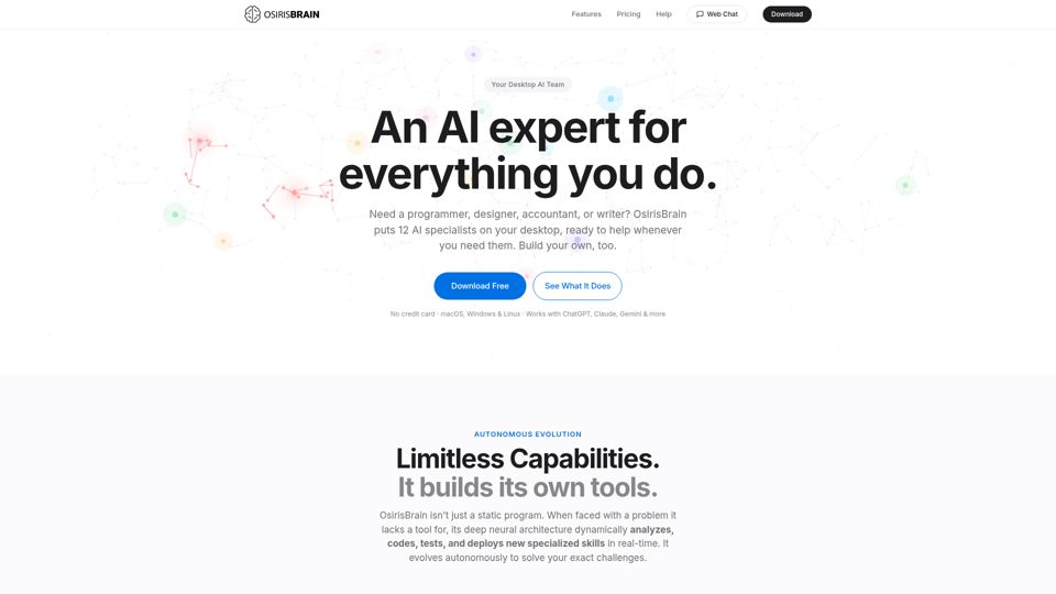 OsirisBrain: KI-Desktop-Agent | Autonome KI-Automatisierung für Mac, Windows & Linux