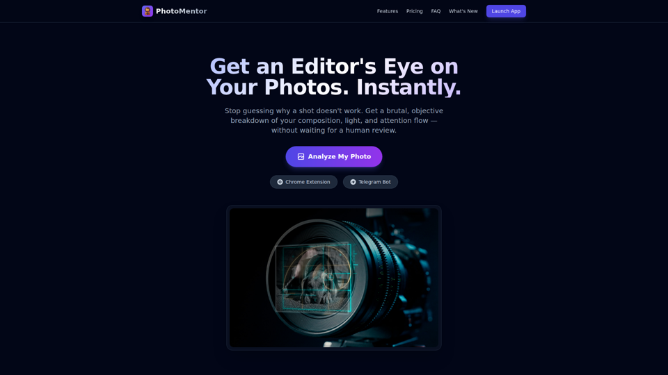 Bewerte mein Foto & korrigiere die Komposition | KI-Fotografiekritik (kostenlos)