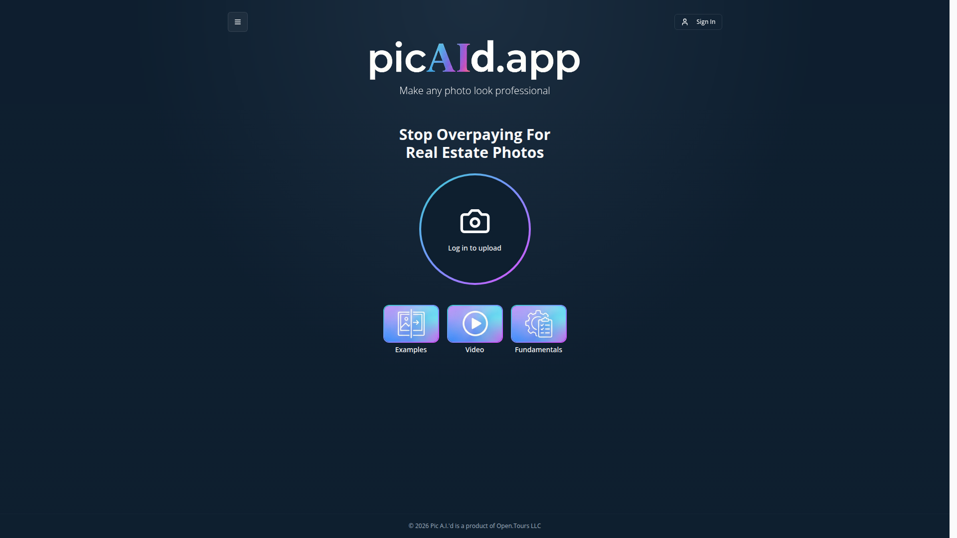 picAId – KI-Kamera-App für Immobilienmakler & Fotoeditor für Makler