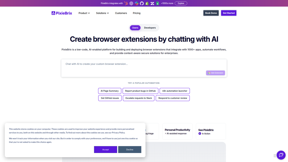 PixieBrix: Amplía tus aplicaciones, acelera el trabajo