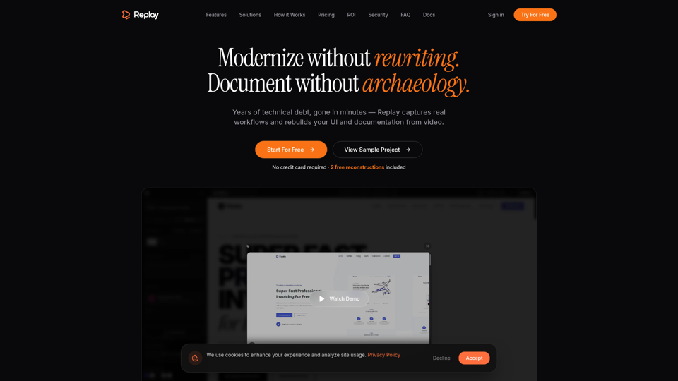 Replay | Video a código React e infraestructura de agentes