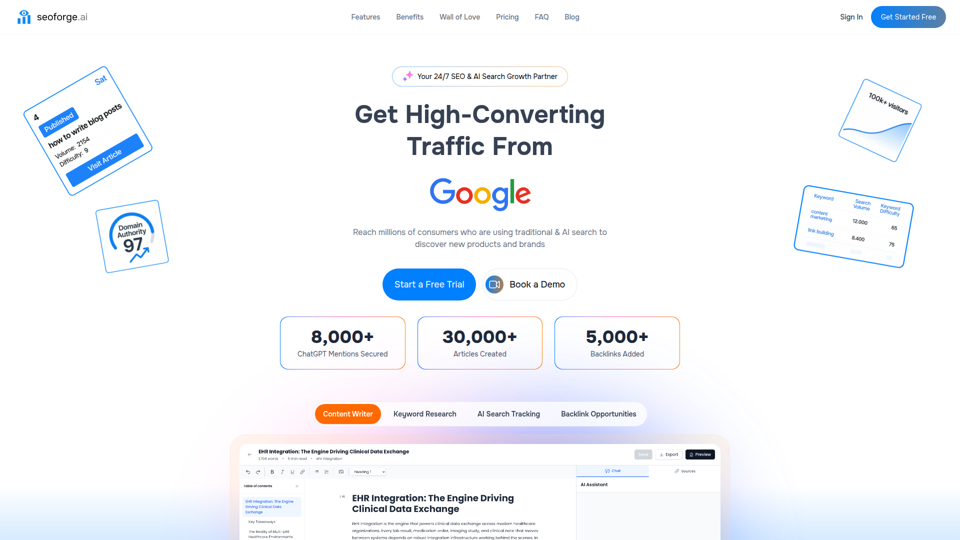 SEOForge.ai – SEO Platform for Search & AI Visibility