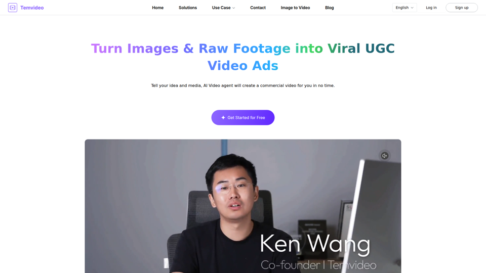适用于 TikTok、Reels 和 Shorts 的 AI 视频广告制作工具【无需摄像头】