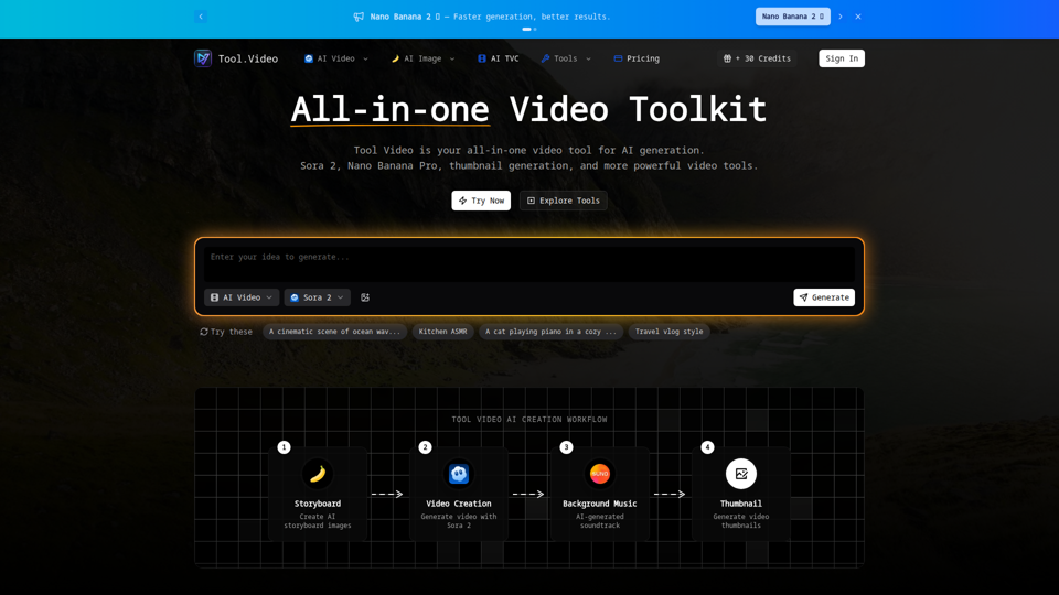 Herramienta de video – Kit de herramientas y API de generación de video con IA - Herramienta de video
