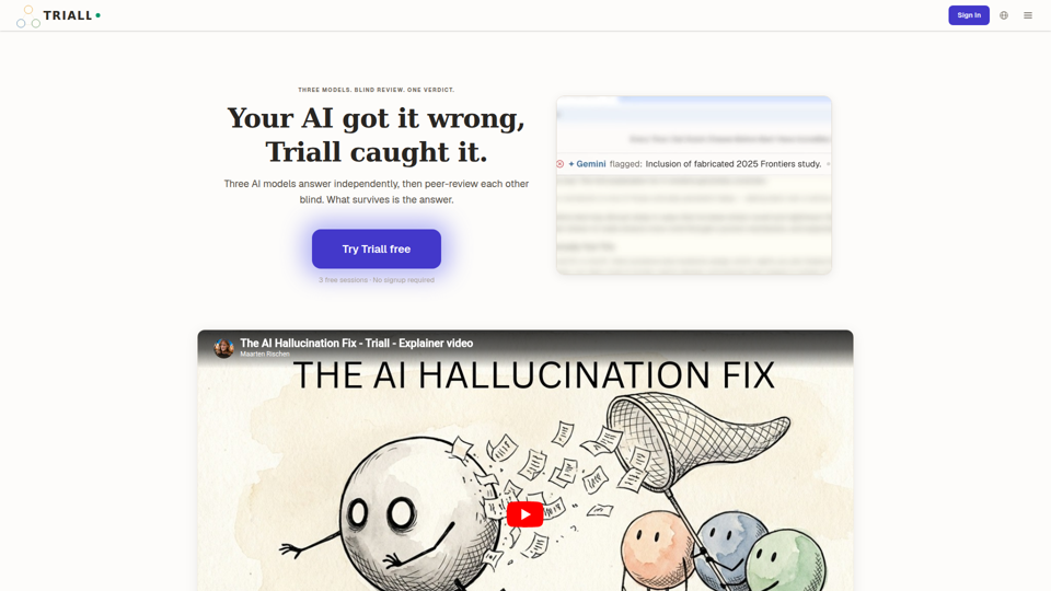 Triall — Die Lösung gegen KI-Halluzinationen