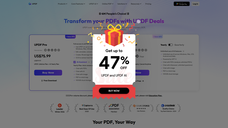 UPDF 最大折扣、促销、优惠与特卖