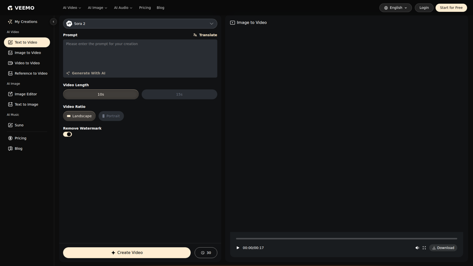 AI Text to Video Generator - Veemo AI | Veemo AI
