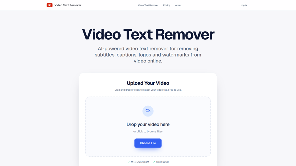 Eliminador de texto de video: elimina texto de videos en línea