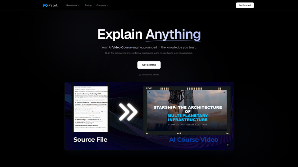 AI Course Video Maker | Knowledge Visualization | X-Pilot