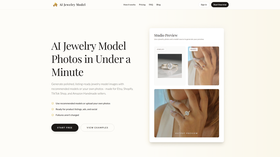 AI Jewelry Model | Jewelry Photography | Virtual Try-On
