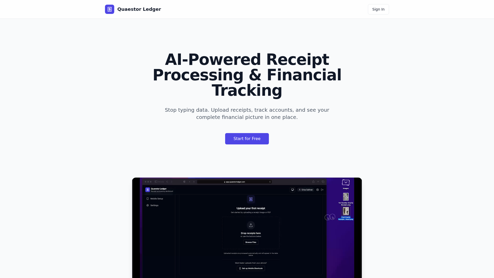 Quaestor Ledger | AI 收据处理与财务跟踪