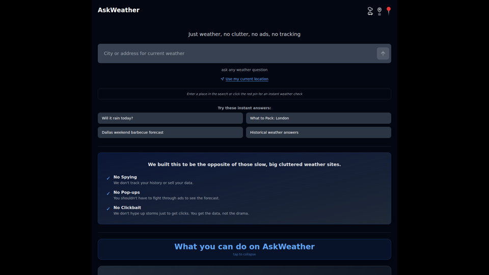 Free Weather Forecasts, Radar & AI Chat | AskWeather.ai
