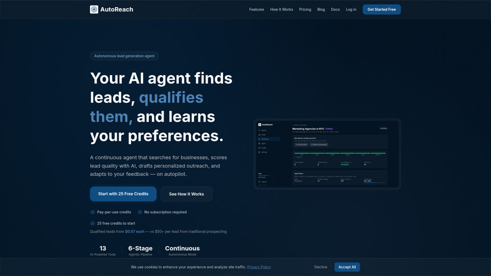 AutoReach - Agente autónomo de IA para la generación de leads