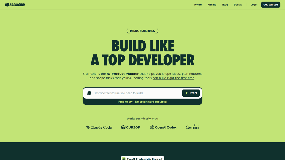 BrainGrid | AIプロダクトプランナー