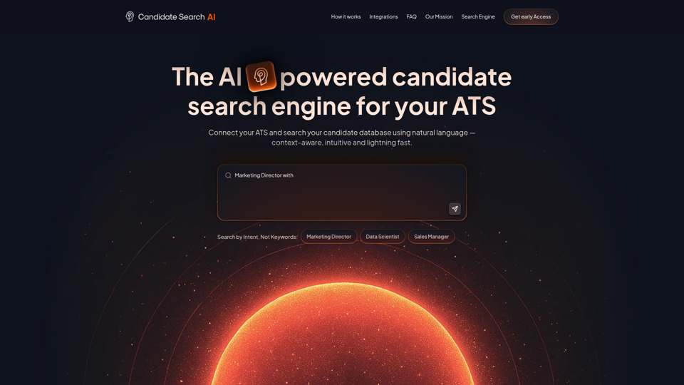 ATS向けのAI搭載候補者検索エンジン