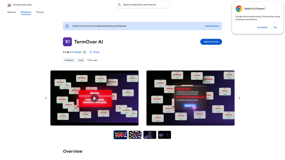 TermOver AI - Chrome ウェブストア