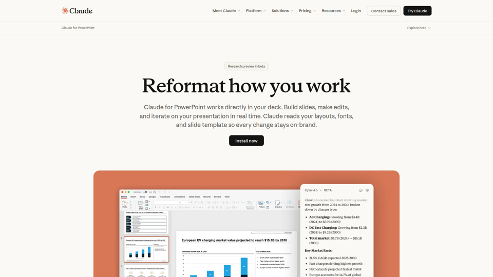 Claude for Powerpoint | Claude by Anthropic