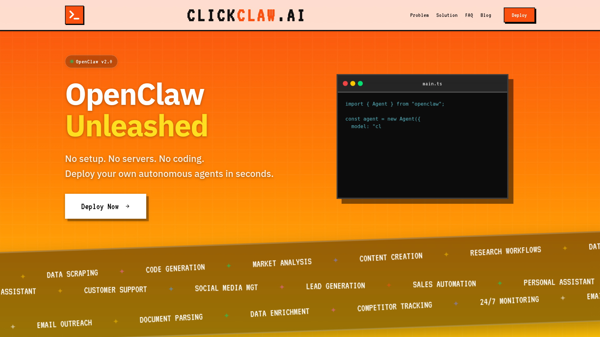 ClickClaw.AI - Agents Unleashed