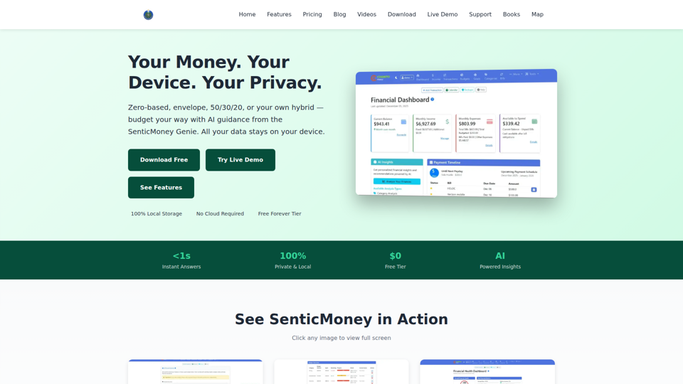 SenticMoney - AI-Powered Personal Finance