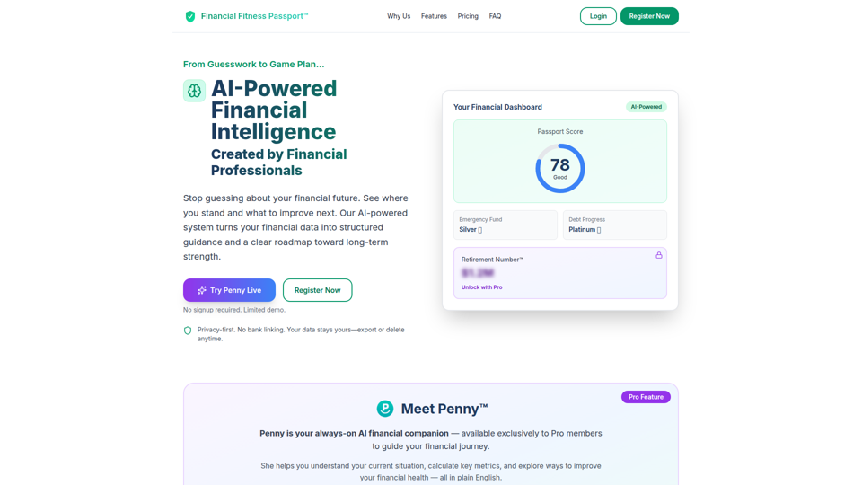 Financial Fitness Passport™ | AI搭載の金融ガイダンスソフトウェア