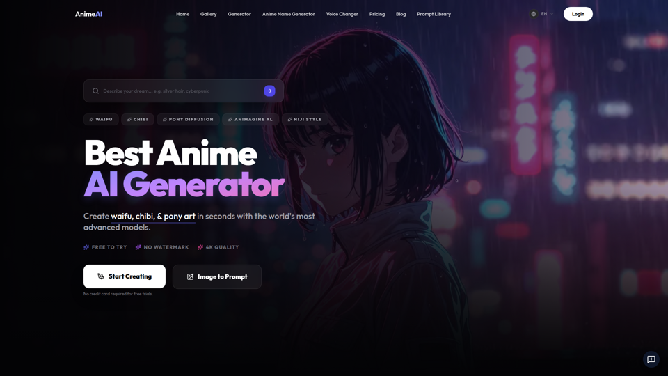 Generador de Anime con IA: Generador gratuito de arte e imágenes de anime con IA (2026)