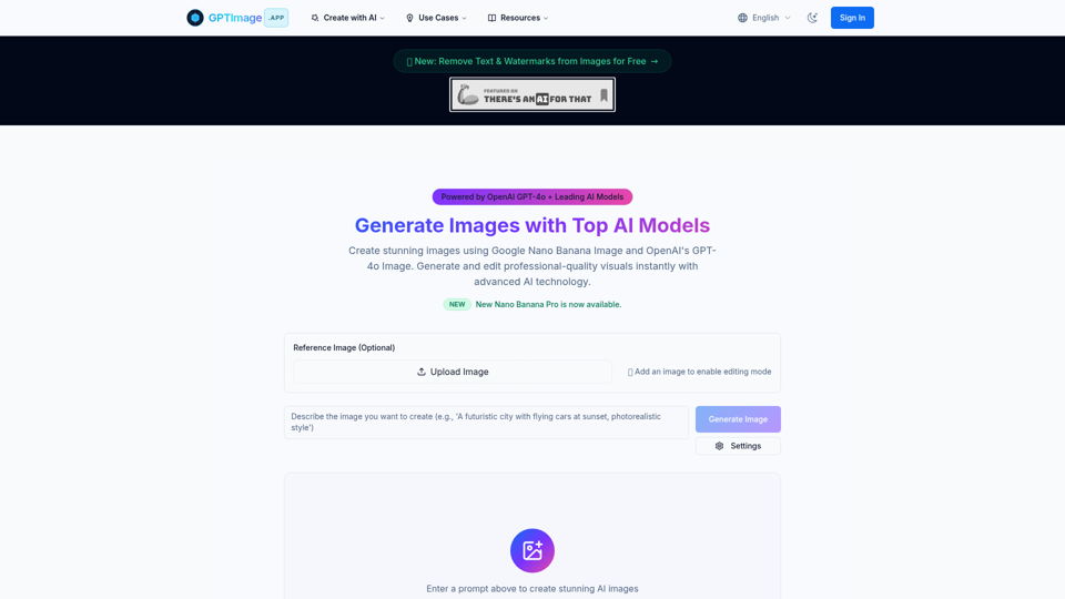 GPTImage - Generación avanzada de imágenes impulsada por GPT-4o | gptimage.app