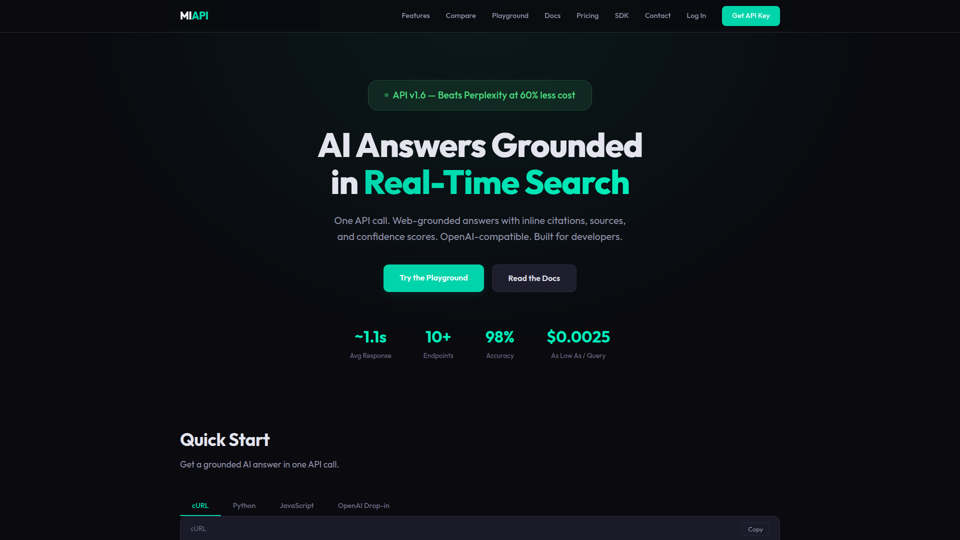 MIAPI — API de respuestas de IA fundamentadas