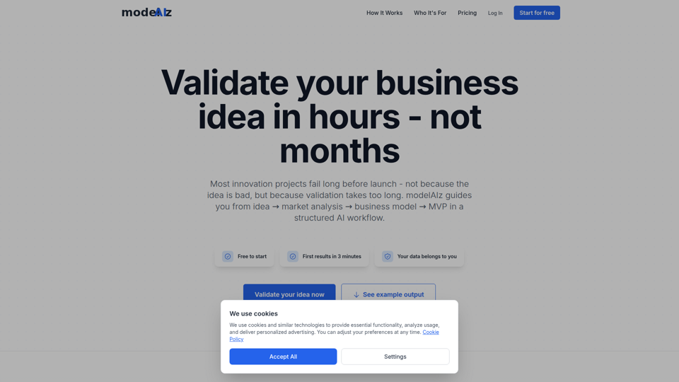 KI-Geschäftsmodell-Canvas & Innovationssoftware – modelAiz