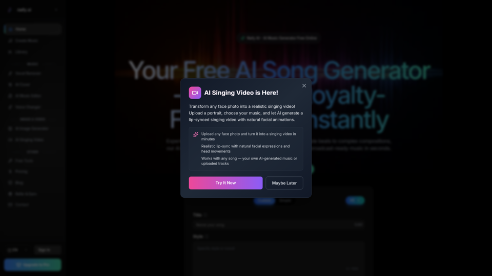 Nafy AI - Best AI Music Generator For Free